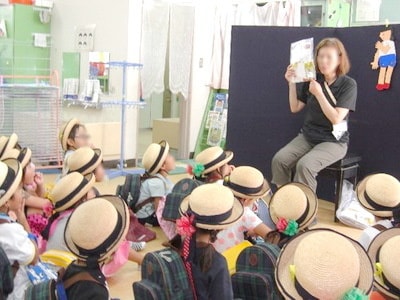 交通事故防止を目的とした反射材の幼稚園サンプリング事例3