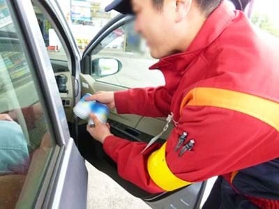 ガソリンスタンドでのノンアルチューハイサンプリング事例3