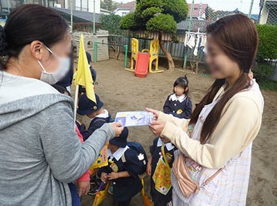 幼稚園/保育園でのオールインワンジェル化粧品サンプリング事例2