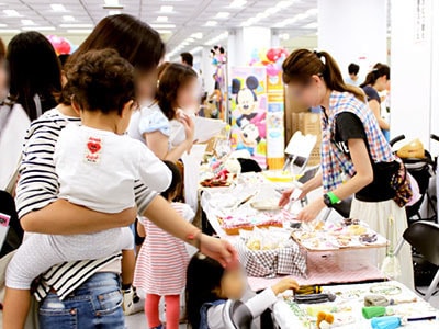 育児ママ向けイベントでのルートサンプリング