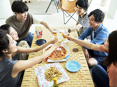 宅配ピザデリバリー時サンプリング2