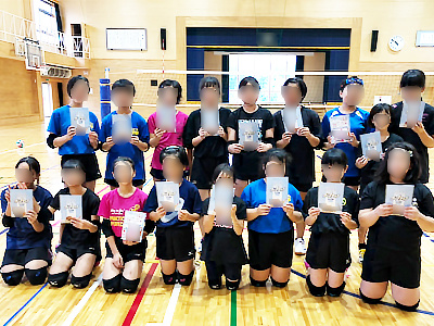 スポーツ少年団に向けた粉末タイプの成長サポート食品のサンプリング事例