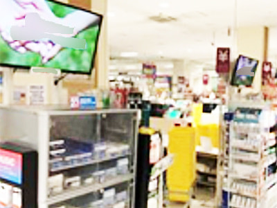大手スーパーI食品売場内映像放映2