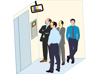 オフィスビル内エレベーターサイネージ映像放映(東京都23区メイン)