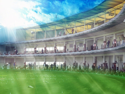 ゴルフ練習場でのルートサンプリング