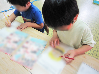 敬老の日に合わせ園児に向けた子ども向けアニメ番組キャラクターぬり絵チラシのサンプリング事例4