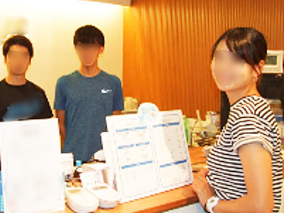 ランニングステーションでの販促物設置1