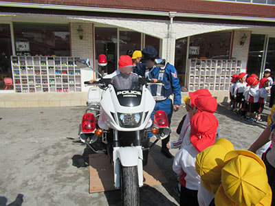 幼稚園での「110番」および「#9110」の告知啓もうイベント実施事例3