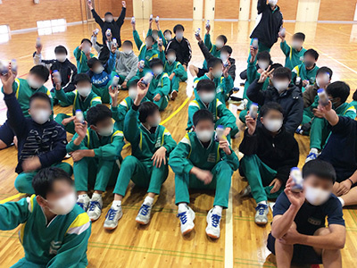 中学校・高等学校における飲むヨーグルトタイププロテイン飲料の要冷蔵サンプリング事例4