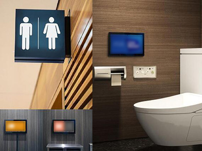 オフィスビル/商業施設のレストルーム・お手洗い個室内での映