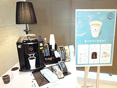 オフィスコーヒー契約会社でのサンプリング2