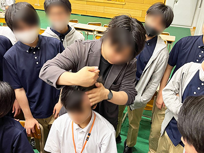 大手化粧品メーカーによる都内の男子高校生への身だしなみに関するセミナー実施事例2