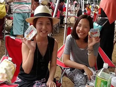 BBQ参加者に向けたヨーグルトの冷蔵サンプリング事例4