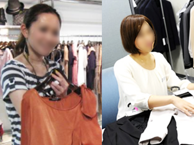 ファッションビルMでの従業員へのルートサンプリング2