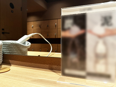スパ温浴施設におけるメンズ洗顔料のタッチ&トライプロモーション実施事例1