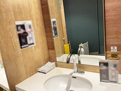 スパ温浴施設におけるメンズ洗顔料のタッチ＆トライプロモーション実施事例4
