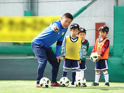 ジュニアサッカースクールCでのサンプリング