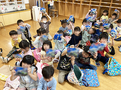 全国の幼稚園における世界で大人気の知育玩具(ブロック)サンプルのサンプリング事例3