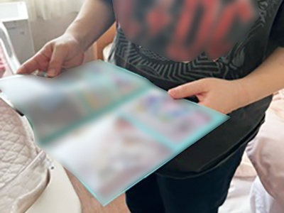 産婦人科でのベビー用品ブランド通販サイトリニューアル告知サンプリング事例3